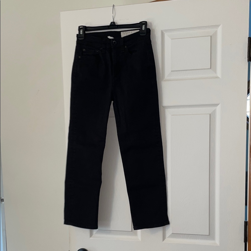 rag & bone Midnight Black Straight Leg Jeans